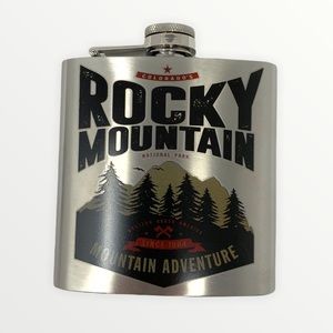 Link Up Rocky Mountain Printed Stainless Steel Flask